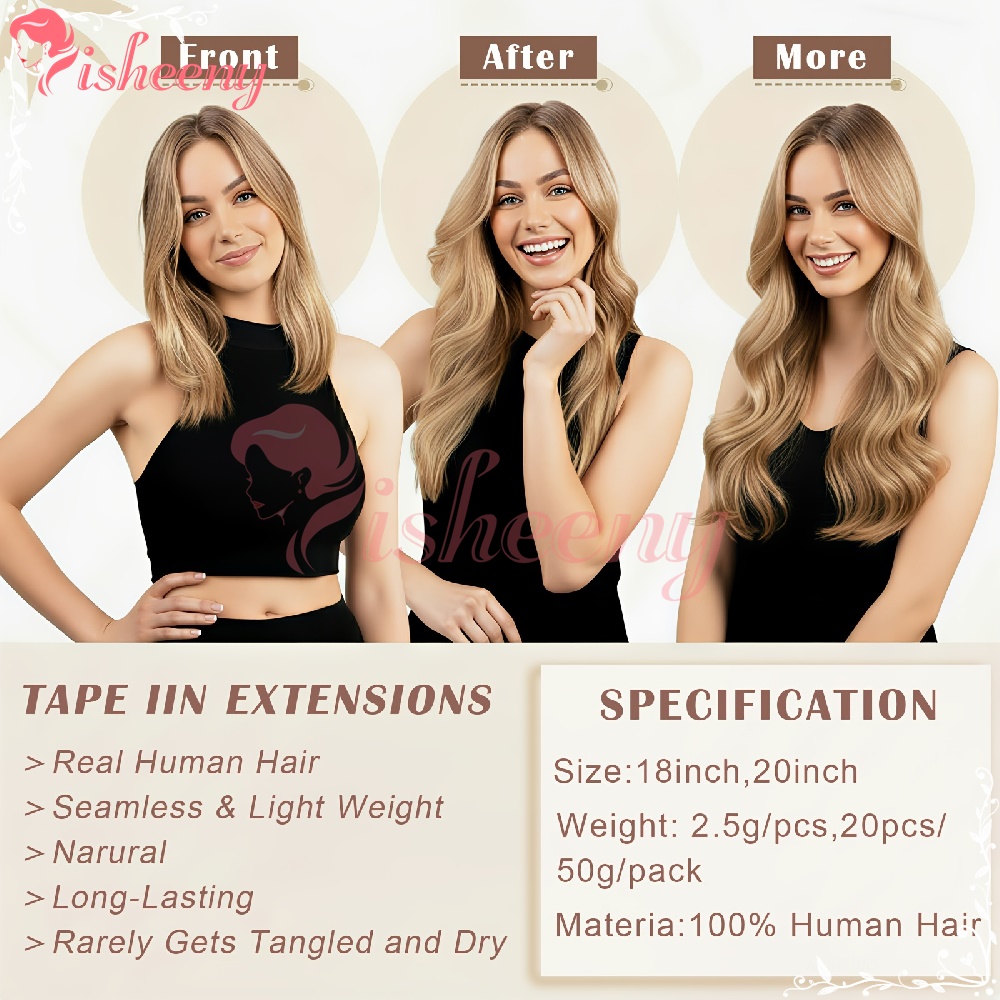 Extensions de cheveux à pose a - Invisible Tape In Extensions Real Hair avis et prix