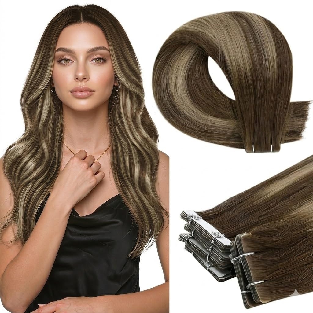 Extensions de cheveux à bande  - Invisible Tape In Extensions Real Hair avis et prix
